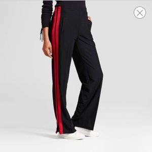 Black and Red Flare Stylish Track Pants